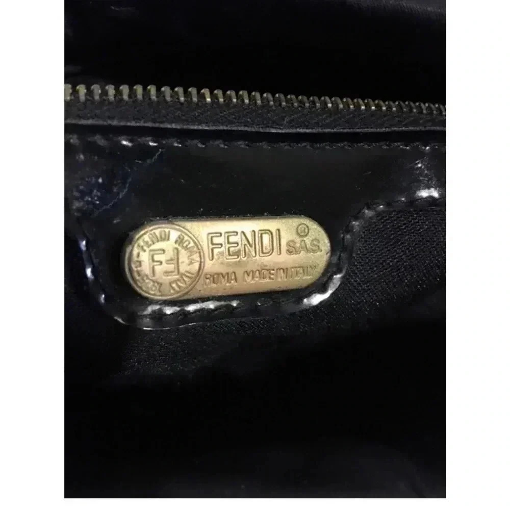 Fendi vintage black nylon satchel handbag - Picture 10 of 12